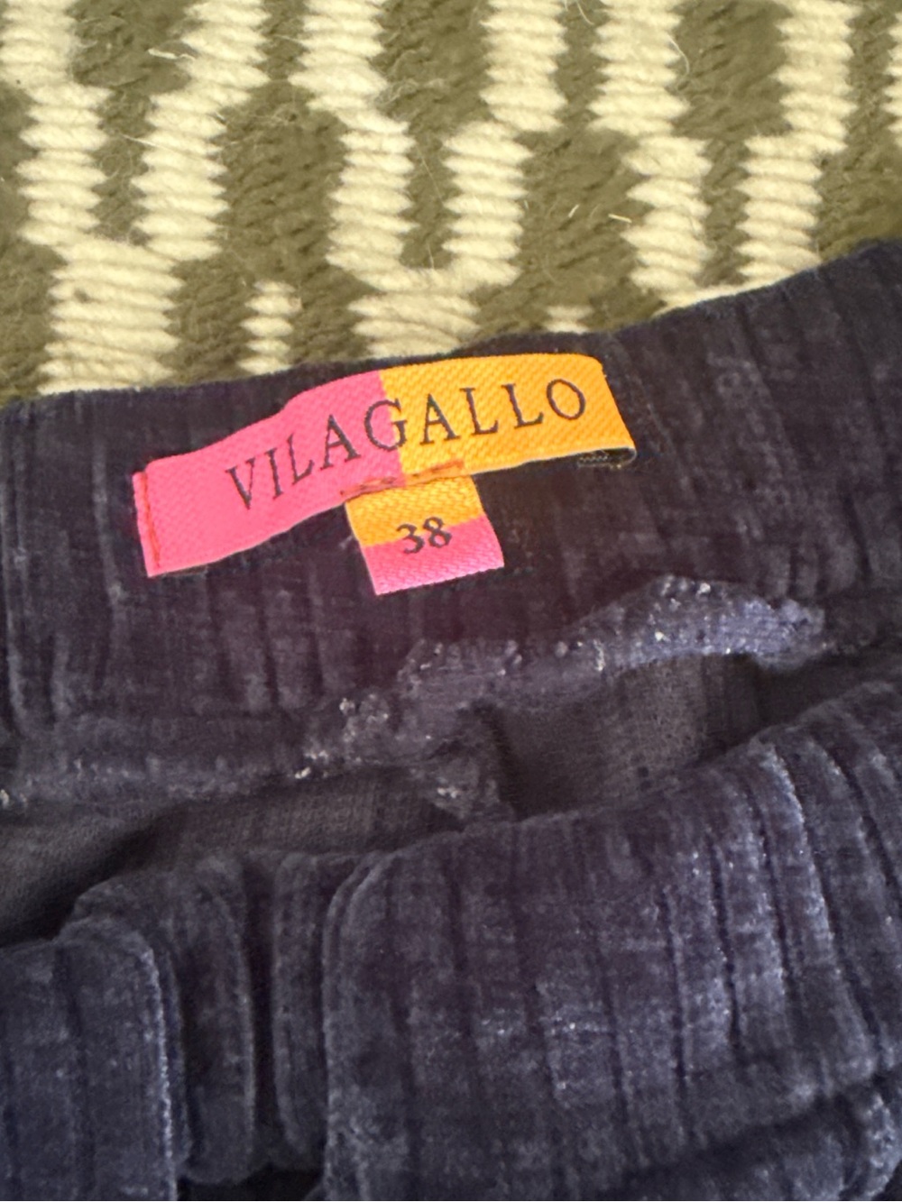 Vilagallo Navy Corduroy Trousers